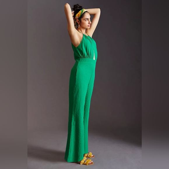 EUC Anthropologie If By Sea Cutout Haltet Jumpsuit - Picture 6 of 15